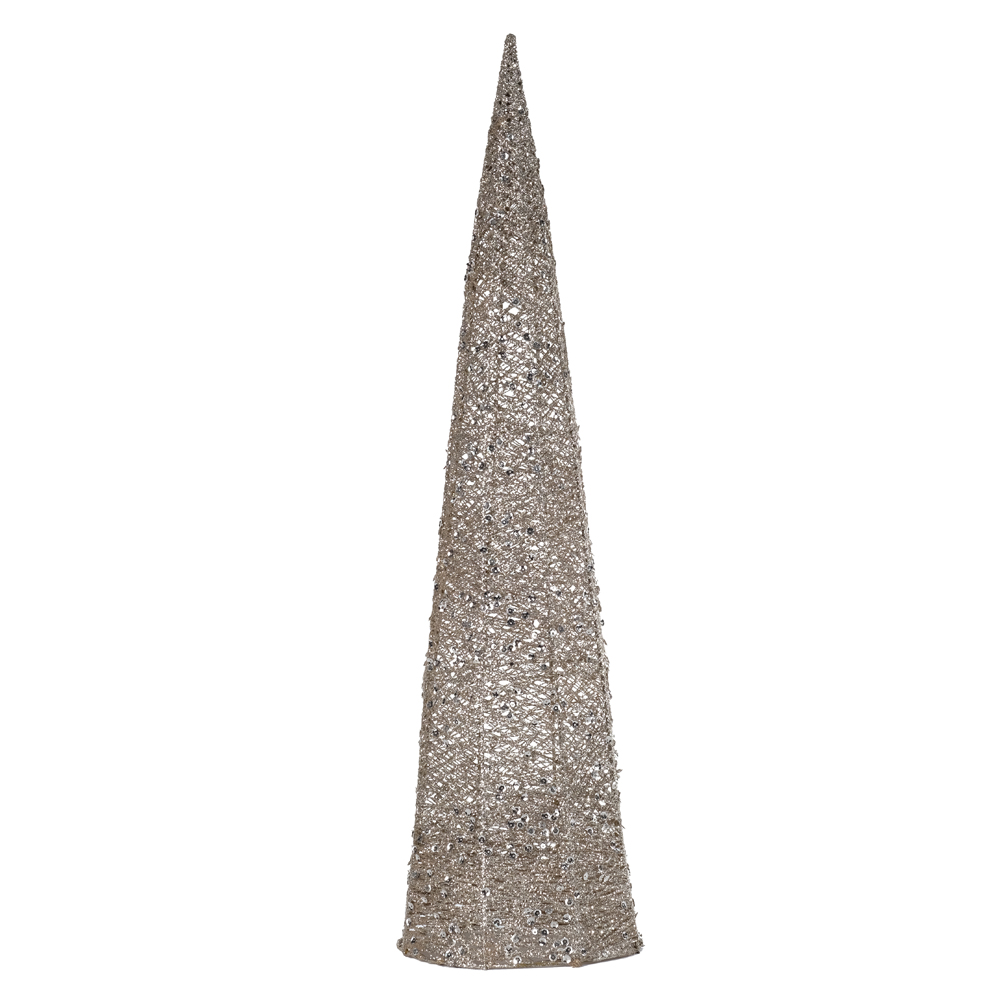 NATAL ARVORE  CONE DECORATIVA 60cm (CHAMPANHE)