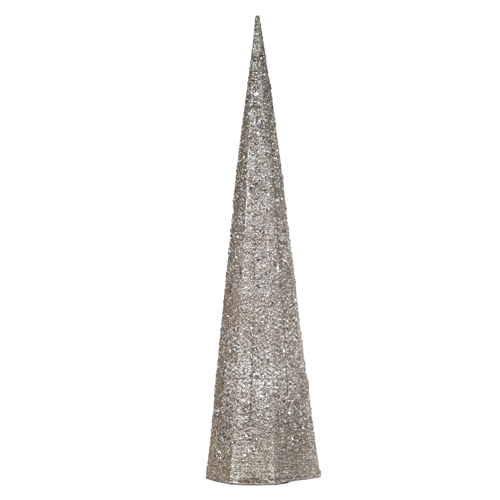 NATAL ARVORE  CONE DECORATIVA 80cm (CHAMPANHE)