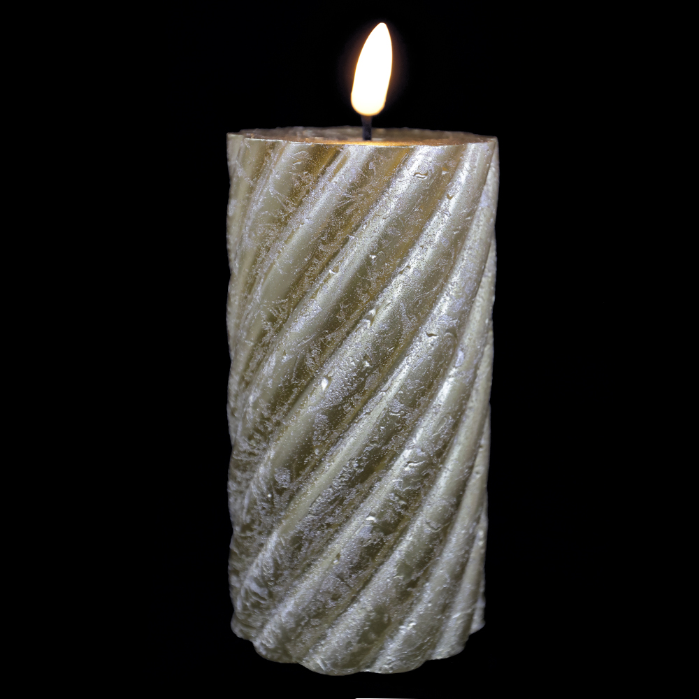 VELA LED CERA (DOURADO) 16X7cm