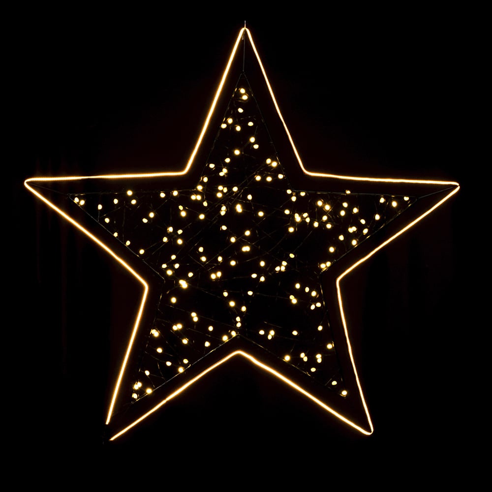 ESTRELA DECOR USO EXTERNO BIVOLT C/LED (BRANCO QUENTE) 60cm