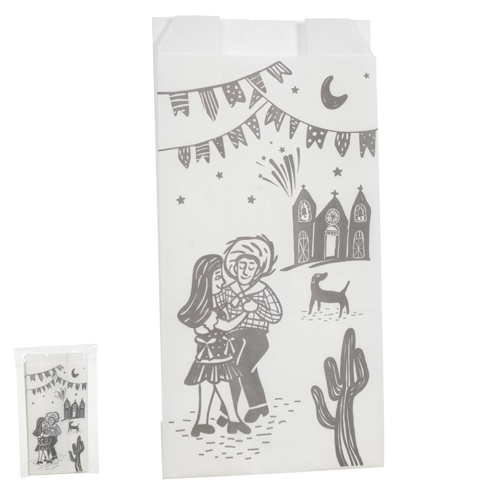 SAQUINHO PAPEL PIPOCA C/10 (BRANCO) 7X14cm