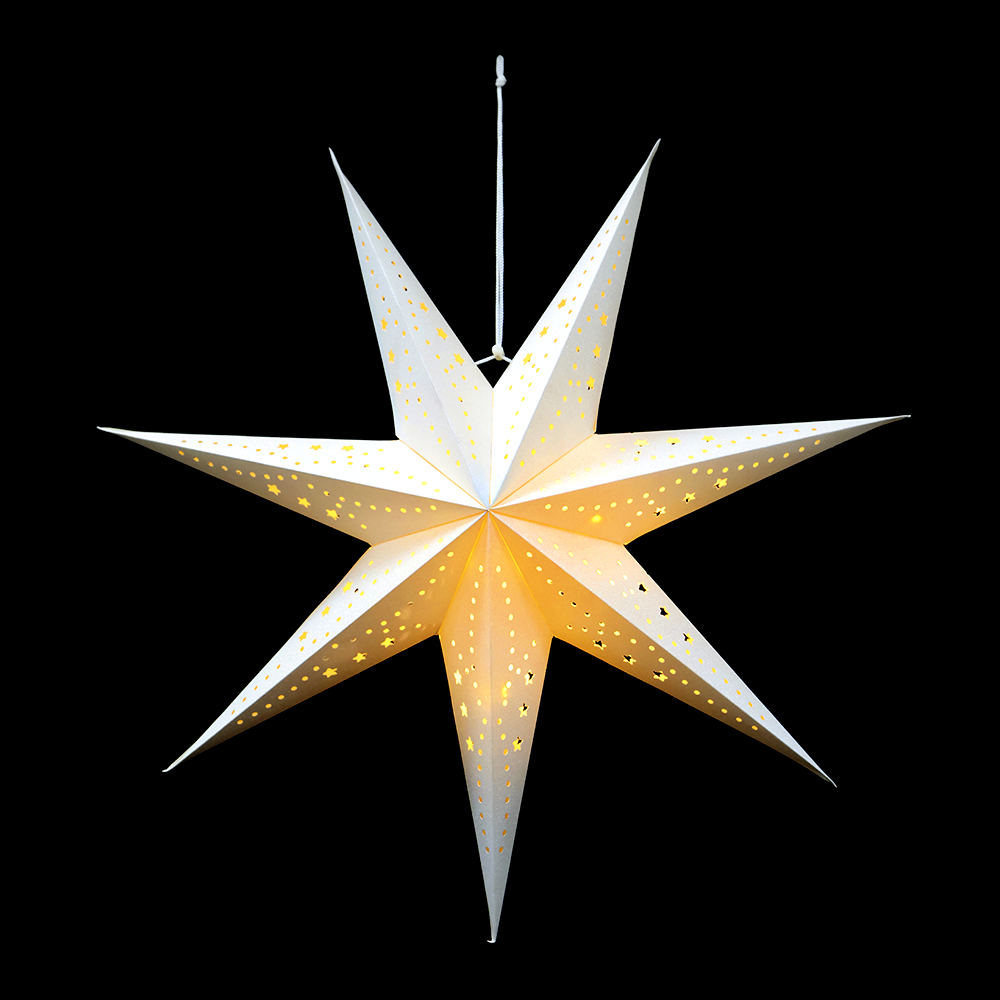 LUZ DECOR ESTRELA 20 LED C/PILHA (BRANCO) 60cm