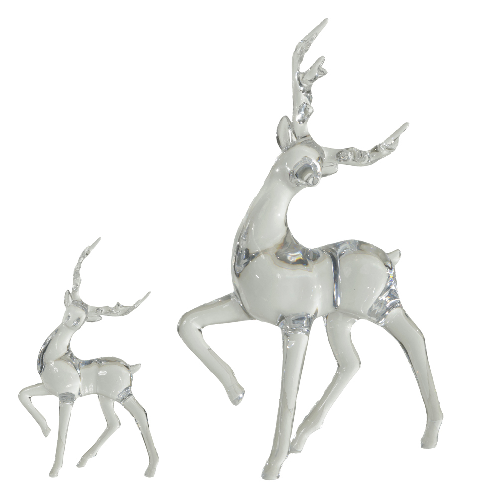 NATAL  RENA DECORATIVA 30cm (TRANSPARENTE)