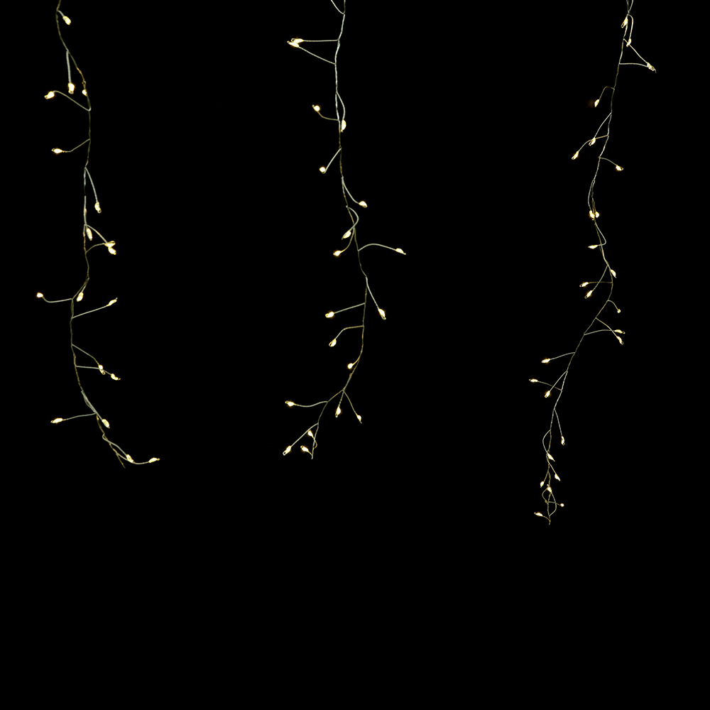 CORTINA 400 LED LUZ FIXA FIO DE FADA FESTAO BIVOLT (BRANCO QUENTE) 2,1X2,1m