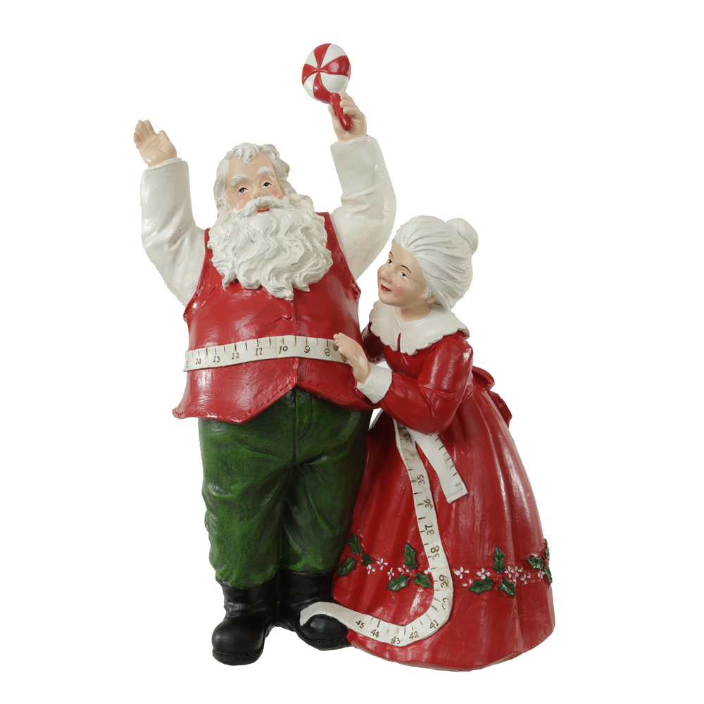 RESINA NATAL CINTURA DO NOEL (VERMELHO VERDE) 30,5X20cm