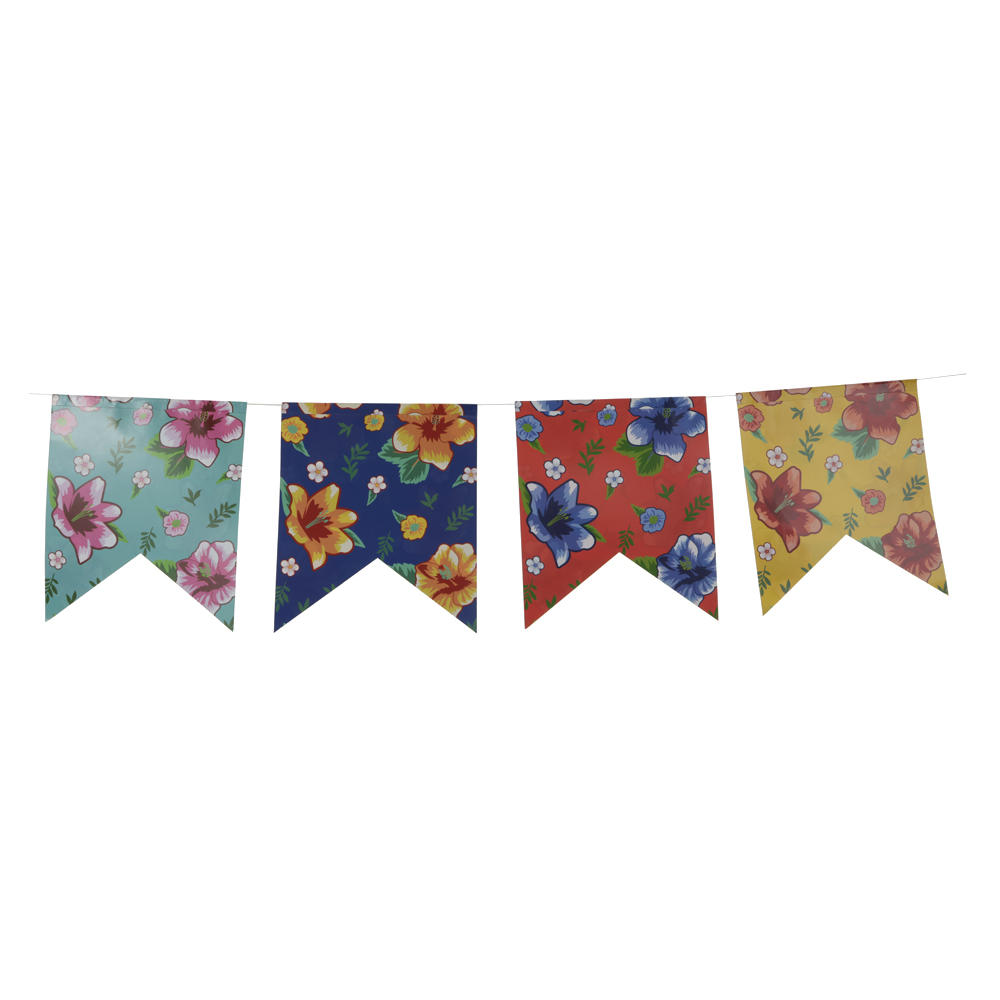 BANDEIROLA JUNINA PAPEL C/12 UND (COLORIDO) 2,8m