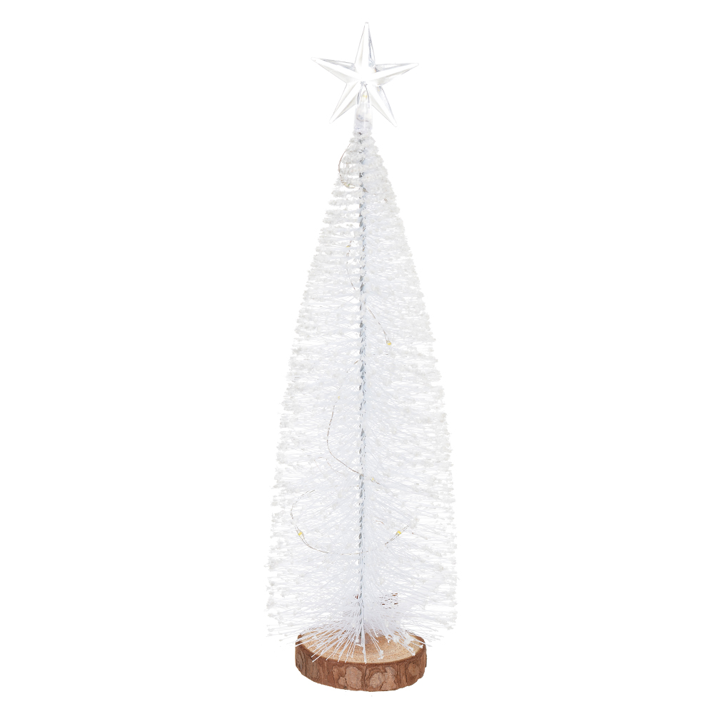 A.MINI ARVORE NATAL C/LED (BRANCO) 30cm