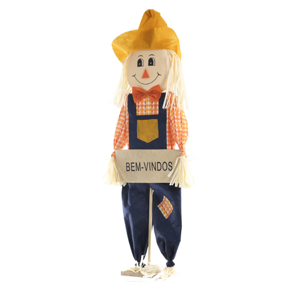 BONECO JUNINO PALHA (AMARELO) 90CM (AMARELO)