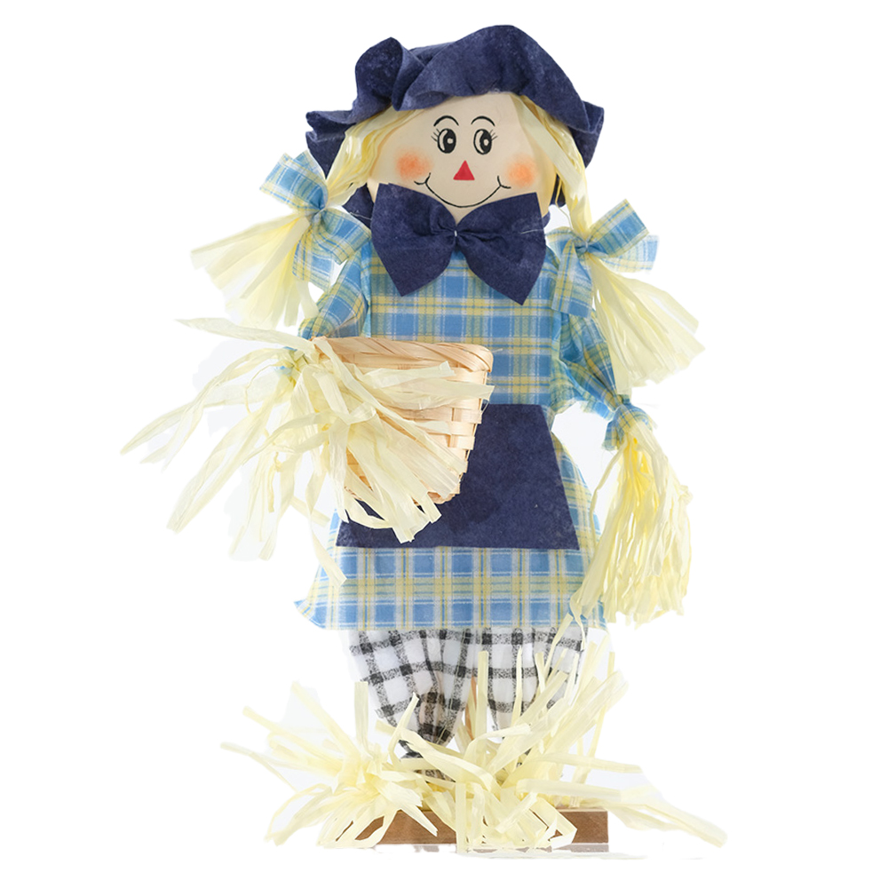 BONECA JUNINA PALHA (AZUL) 42CM (AZUL)