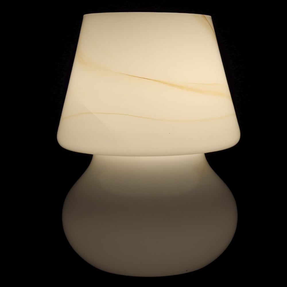 LUMINARIA DE MESA VIDRO BEGE BIVOLT (BEGE) 26cm 20d