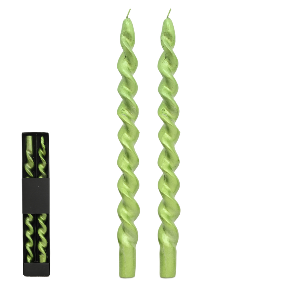 NATAL VELA  TORCIDO. C/2 35cm (VERDE)