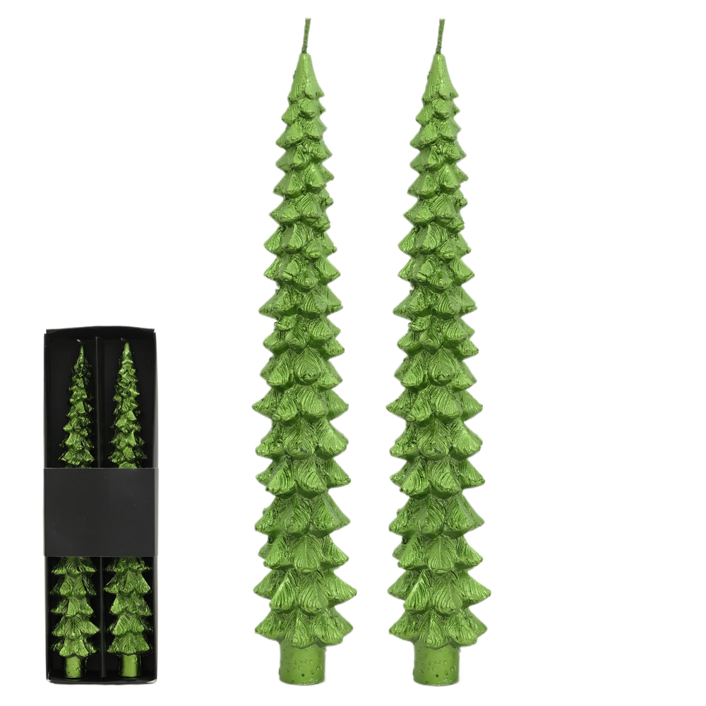 NATAL VELA  ARVORE C/2 25cm (VERDE)