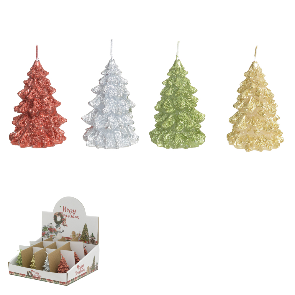 NATAL  VELA ARVORE SORTIDOS 8cm (COLORIDO)