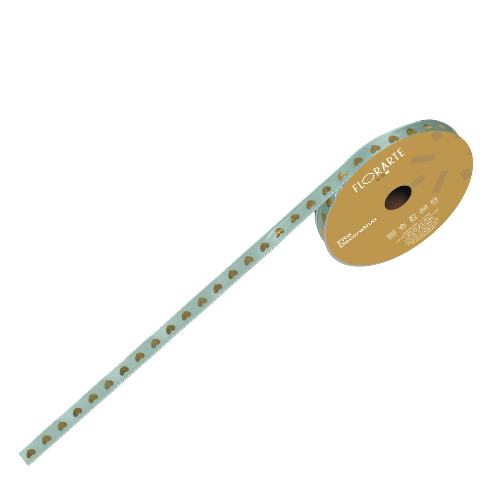 FITA DECORATIVA CORACAO (VERDE) 1cmX9,14m