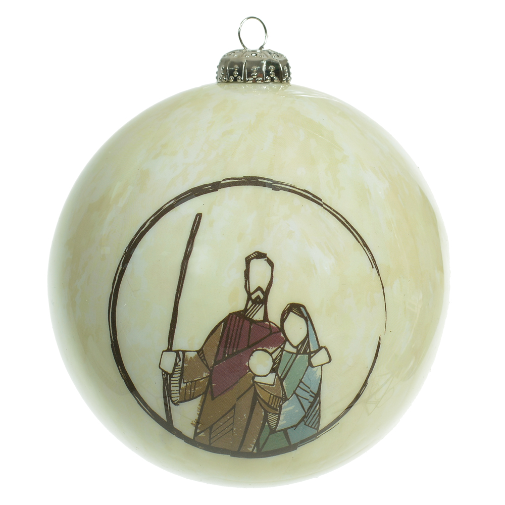 BOLA DECORADA NATAL (BEGE) 10D