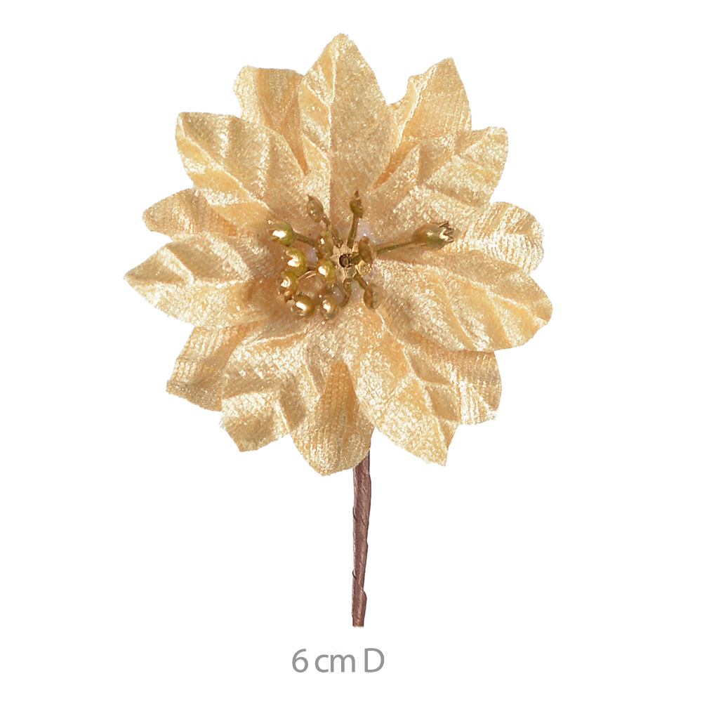 H.BICO PAPAGAIO NATAL AVELUDADO (DOURADO) 8cm 6d