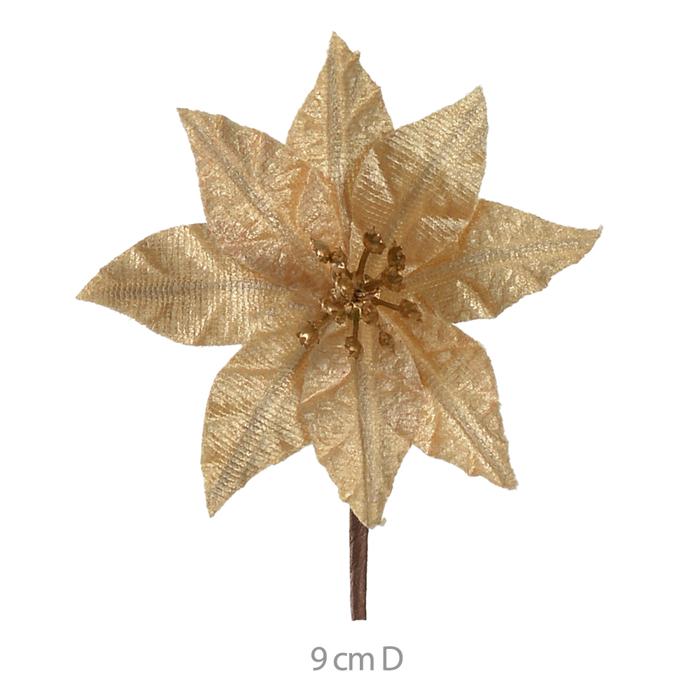 H.BICO PAPAGAIO NATAL AVELUDADO (DOURADO) 8cm 9d