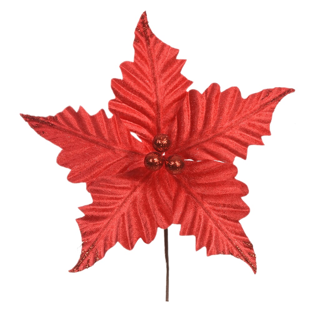 H.BICO DE PAPAGAIO NATAL AVELUDADO (VERMELHO) 14cm 25d