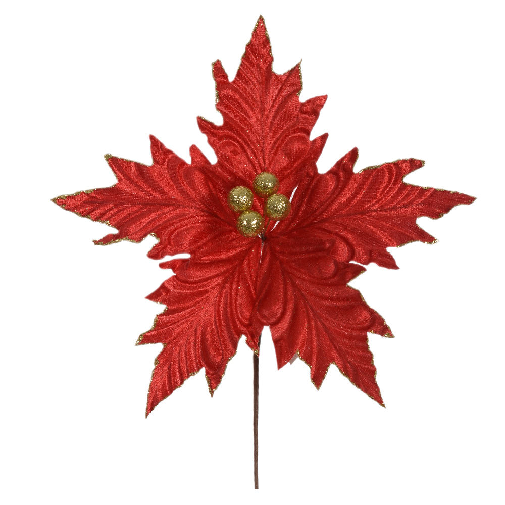 H.BICO DE PAPAGAIO NATAL AVELUDADO (VERMELHO) 15cm 25d