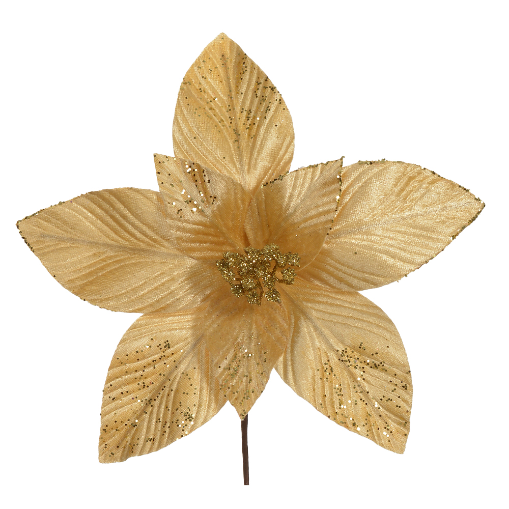 H.BICO DE PAPAGAIO NATAL AVELUDADO (DOURADO) 15cm 25d