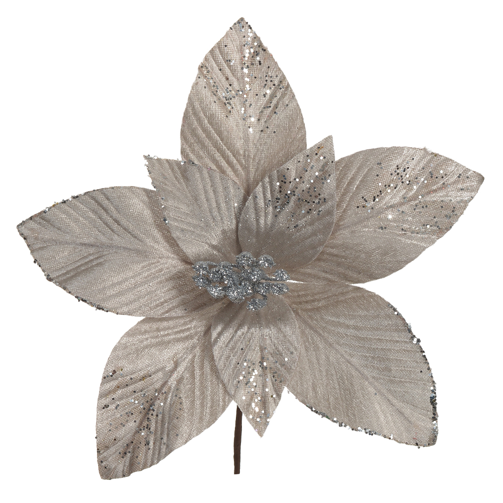 H.BICO DE PAPAGAIO NATAL AVELUDADO (PRATA) 15cm 25d