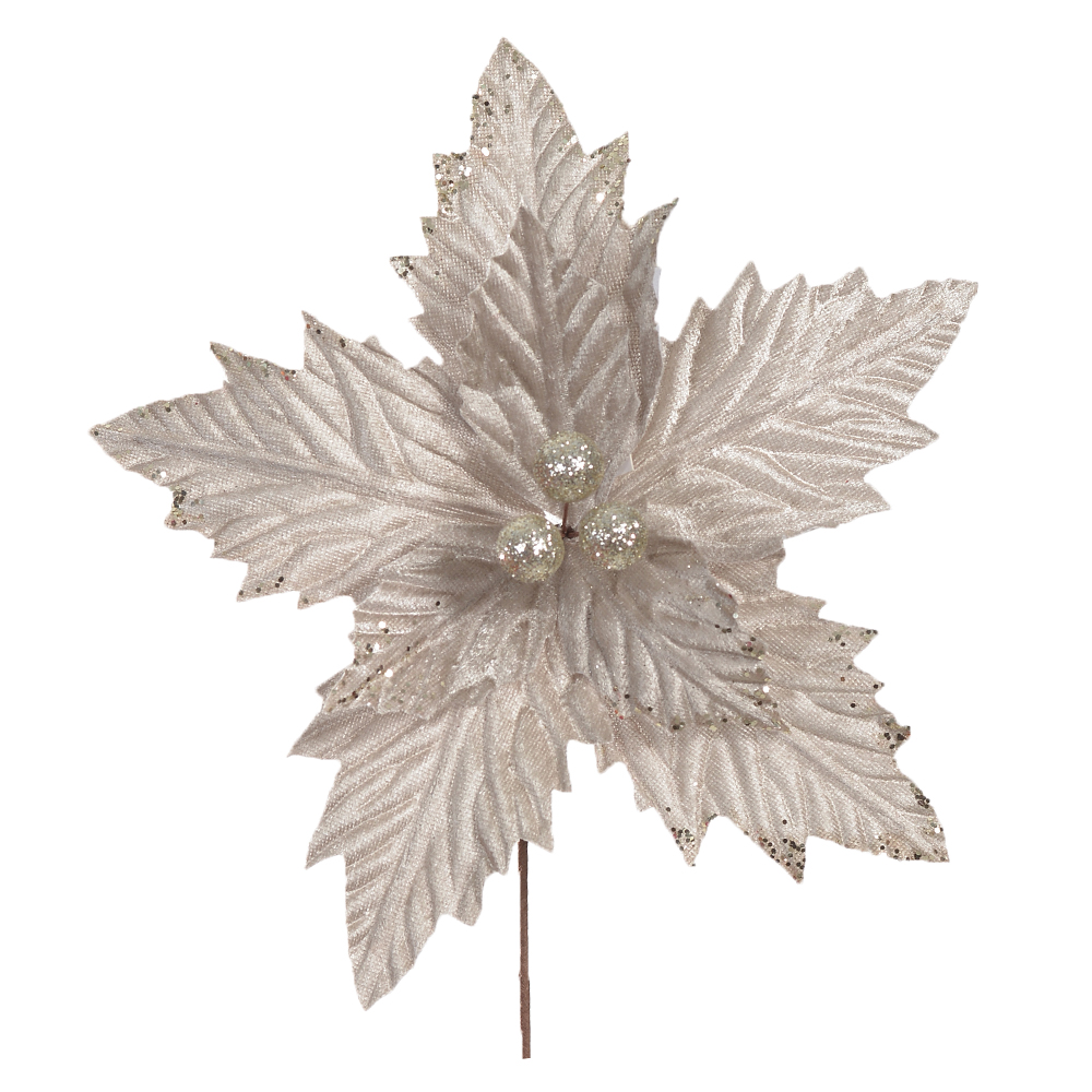 H.BICO DE PAPAGAIO NATAL AVELUDADO (PRATA) 16cm 22d