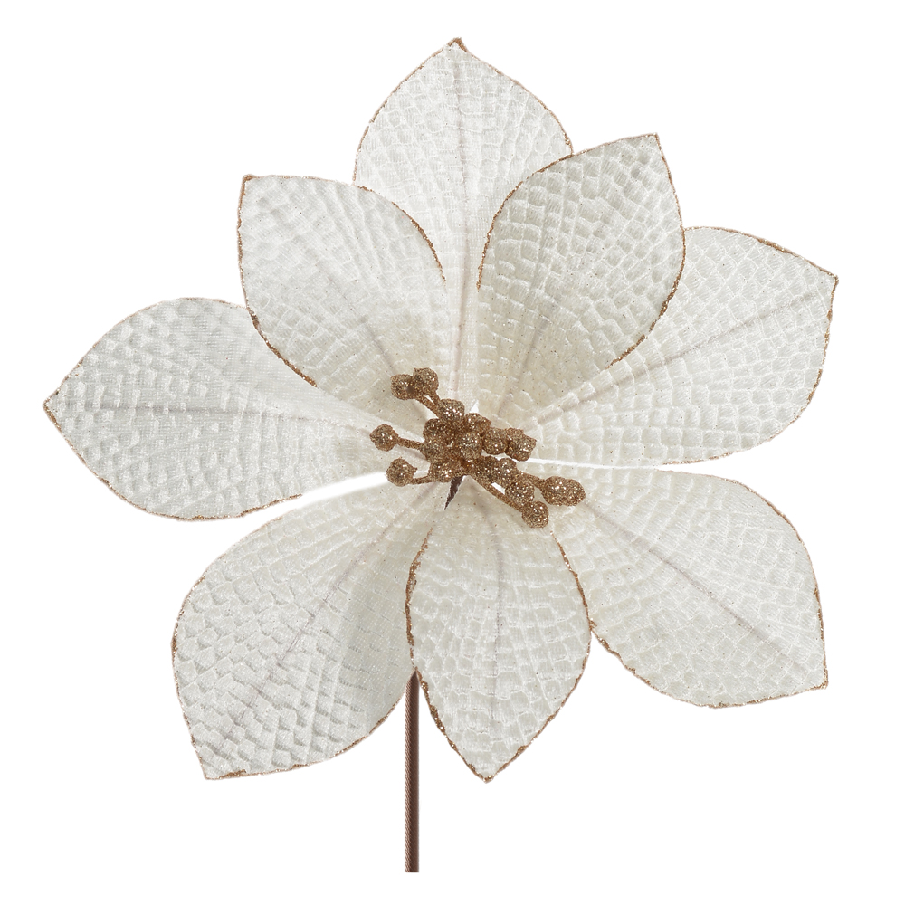 H.BICO DE PAPAGAIO NATAL AVELUDADO (OFF WHITE) 16cm 24d