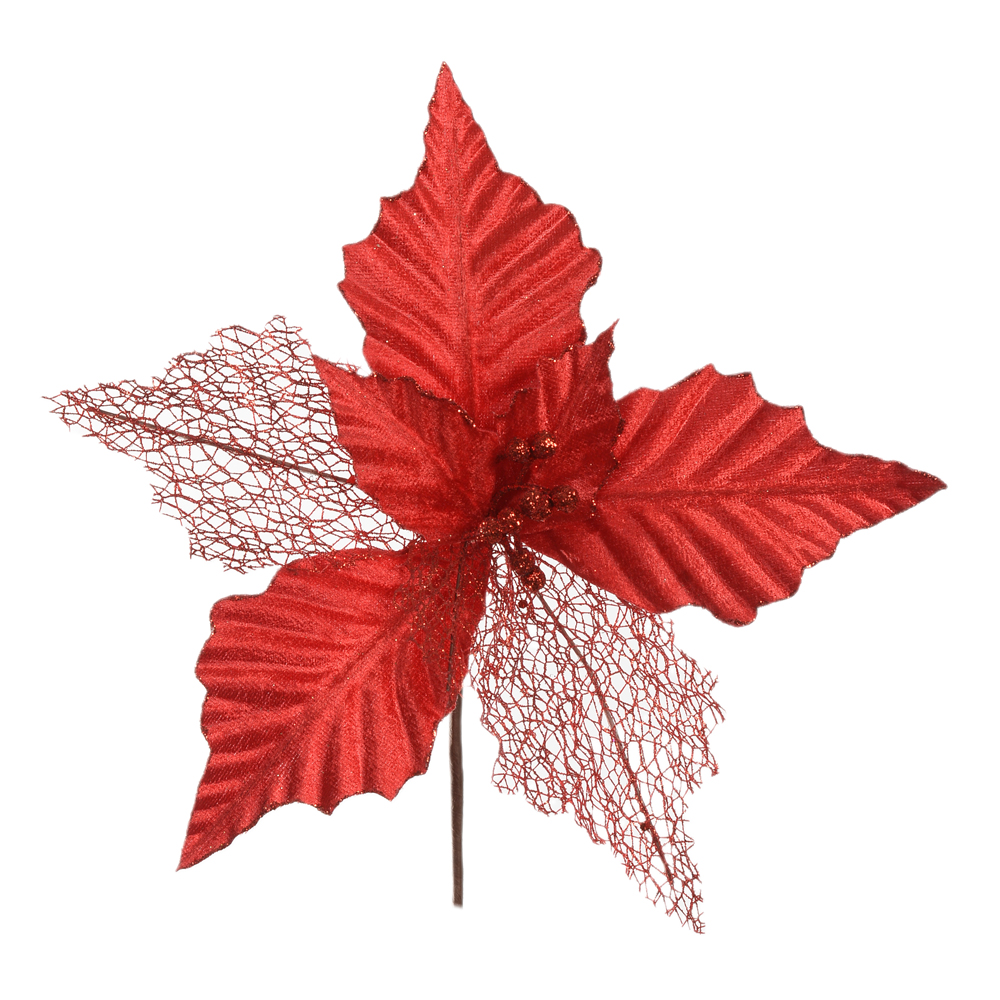 H.BICO DE PAPAGAIO NATAL AVELUDADO (VERMELHO) 15cm 25d