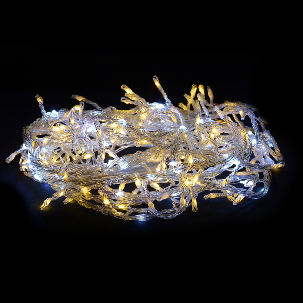 CORDAO 350 LEDS CACHOEIRA MACHO E FEMEA BIVOLT (BRANCO QUENTE BRANCO) 5m