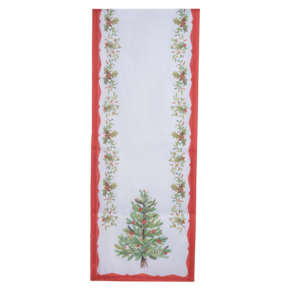 NATAL TRILHO DE MESA PINHEIRINHO (BRANCO VERDE) 2,3mX44cm