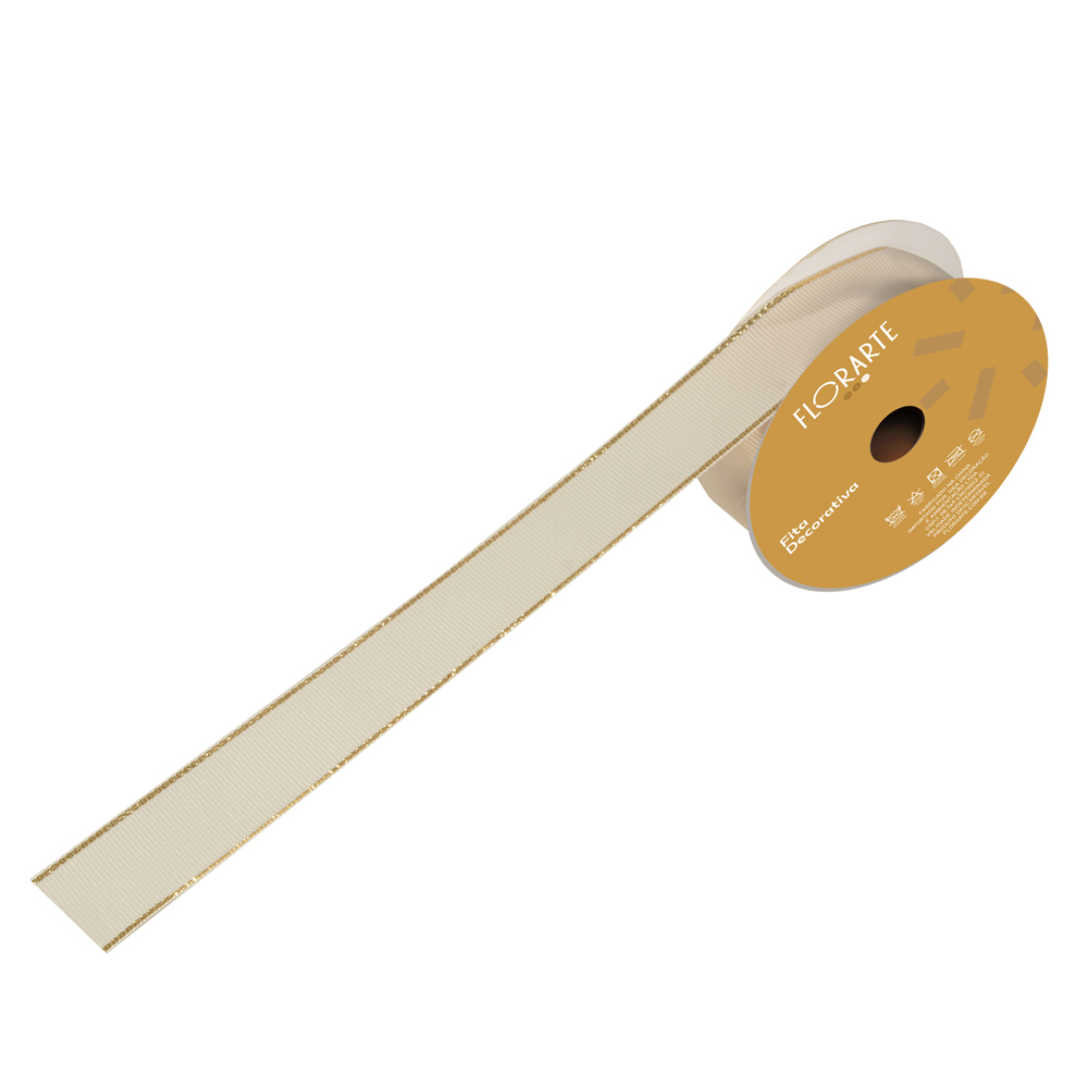 FITA DECORATIVA (OFF WHITE) 2,5cmX9,14m