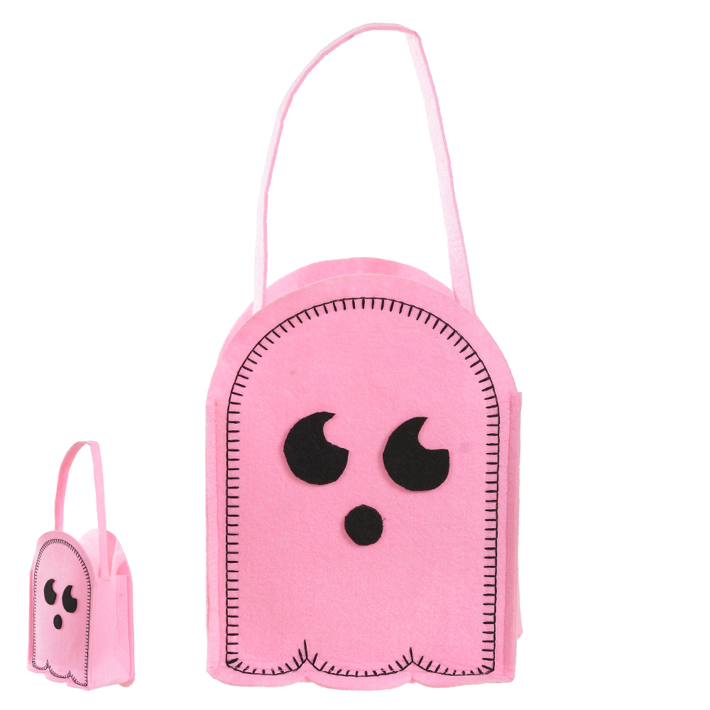 SAQUINHO P FANTASMA TECIDO. (ROSA) 22X16cm