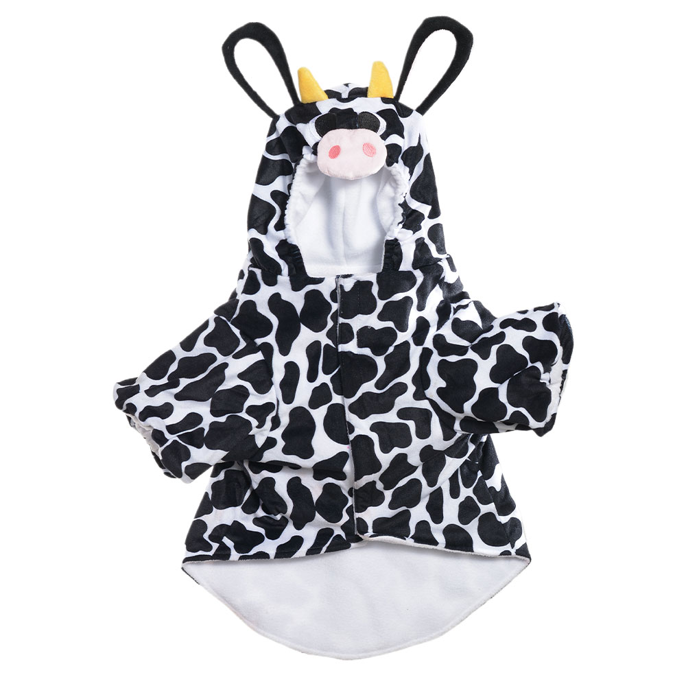 FANTASIA PET VACA TAM ( M ) (BRANCO PRETO)