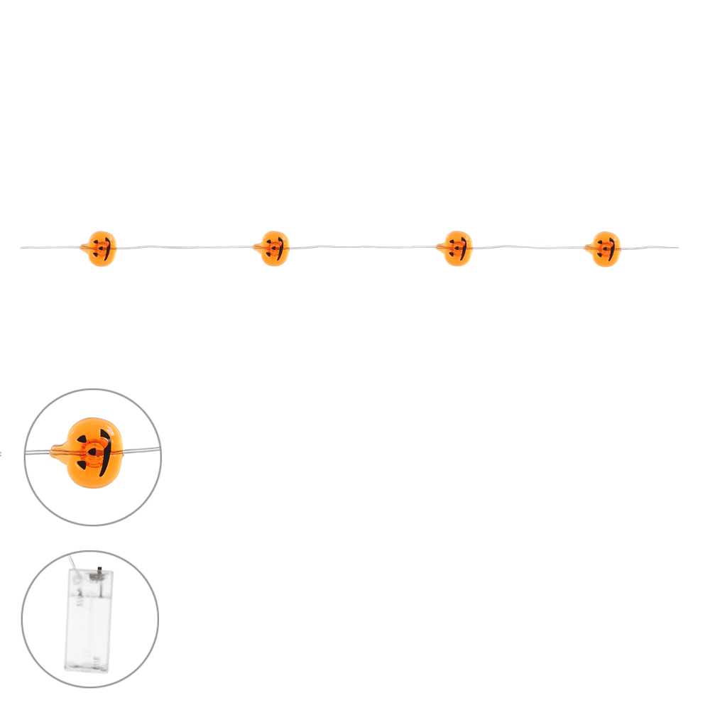 CORDAO LUZ MEDALHA ABOBORA (LARANJA) 4X4cm