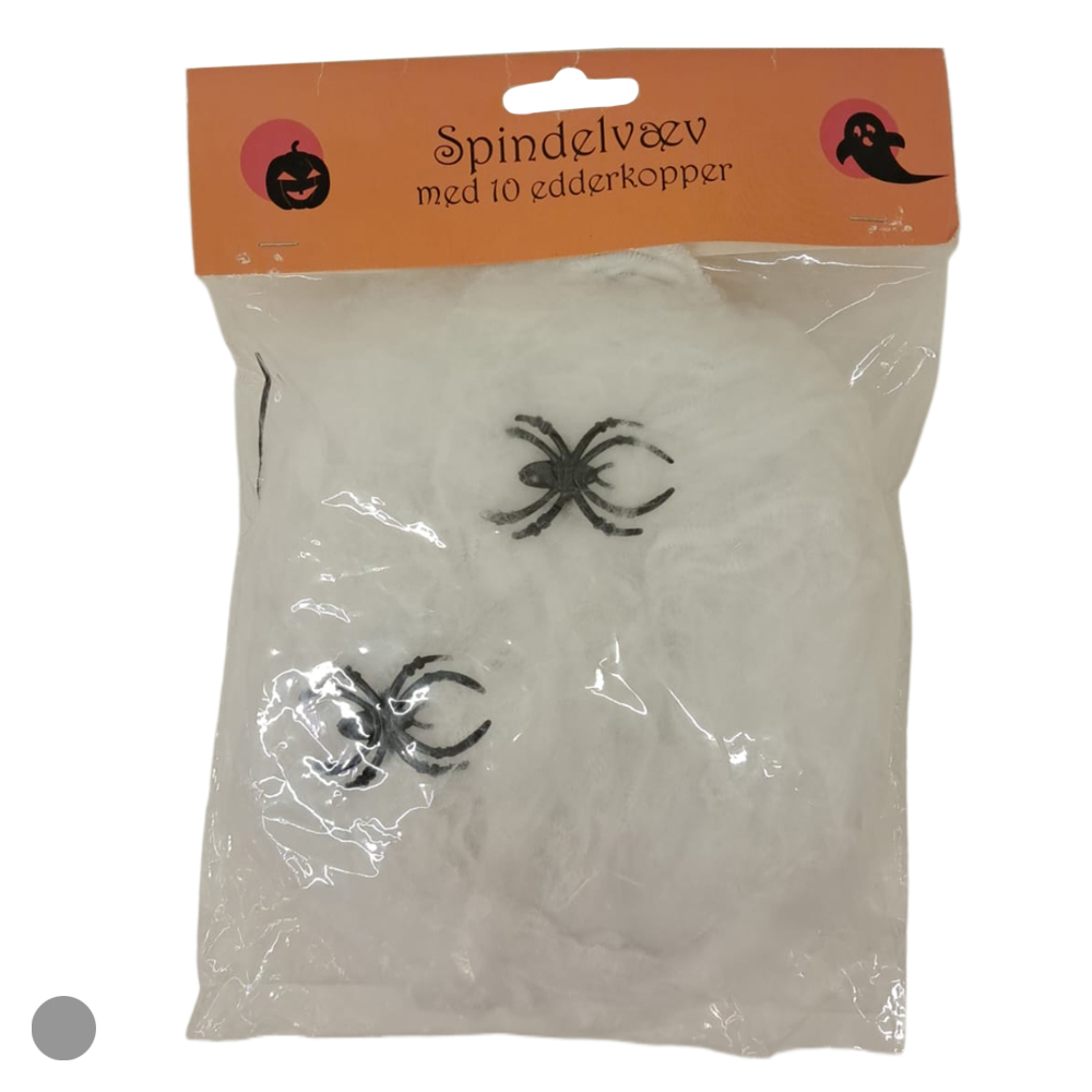 TEIA DECORATIVA C/2 ARANHAS 56G (BRANCO)