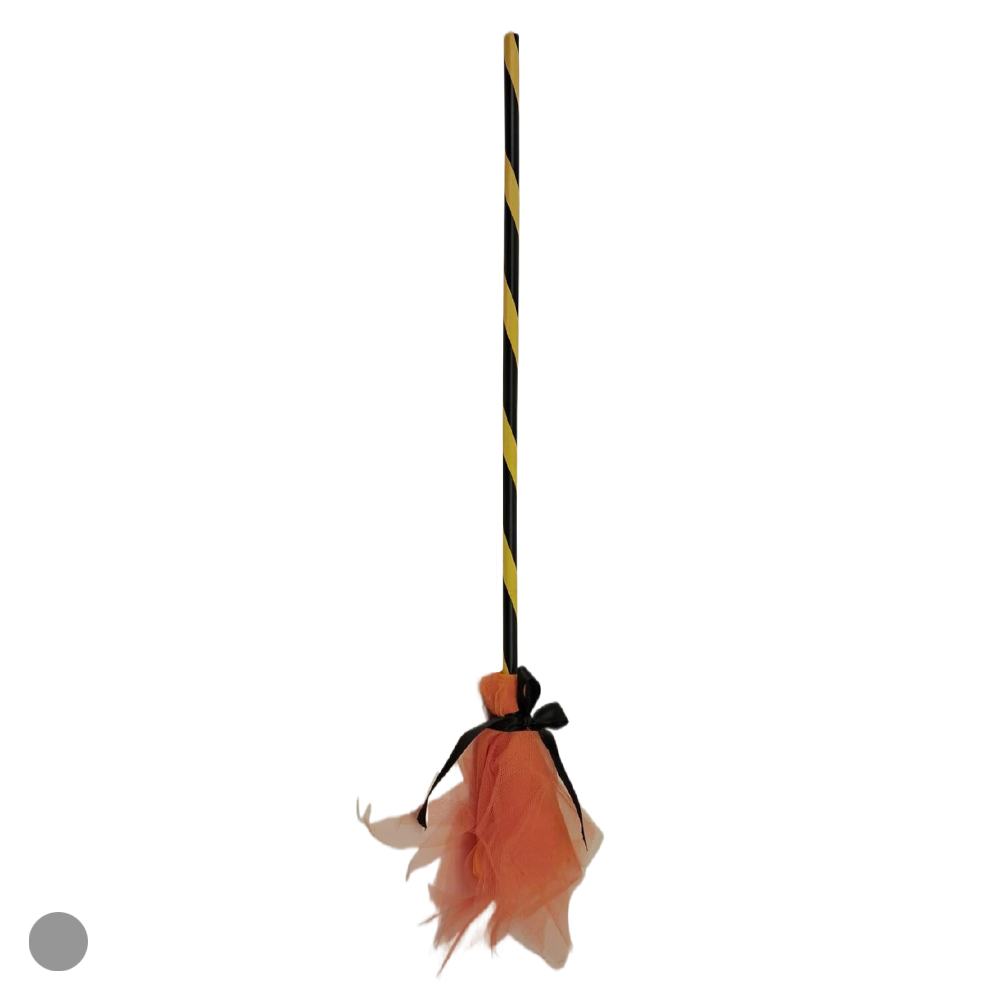 VASSOURA BRUXA   85CM (LARANJA)