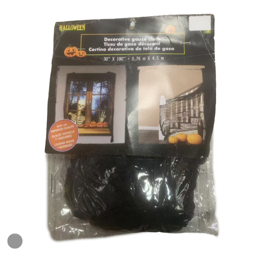 TECIDO DECORATIVO (PRETO) 4,5X0,76cm