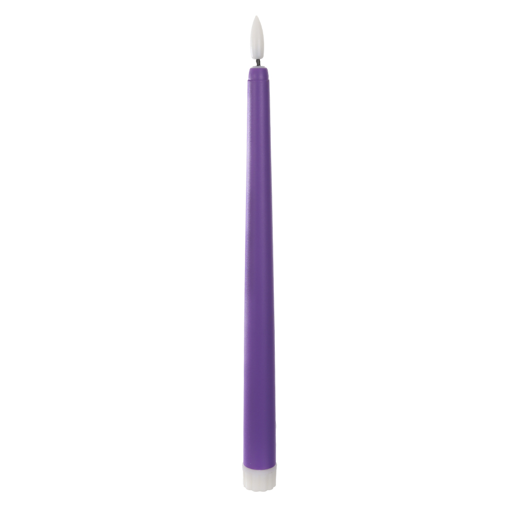 VELA LUZ LED C/6 UND (ROXO) 28cm