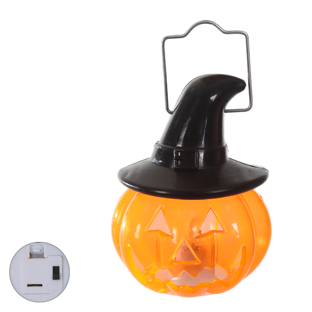 VELA ABOBORA LED C/12 UND (LARANJA) 8cm