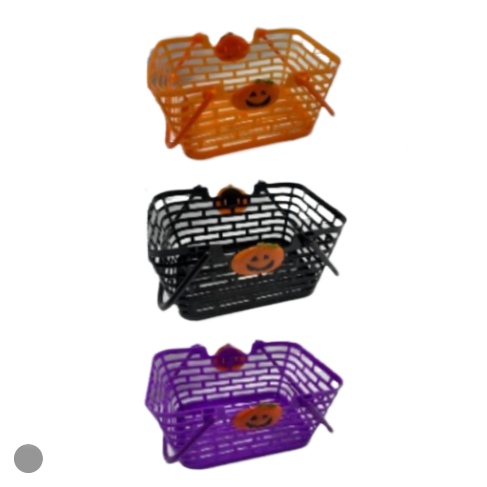 CESTA ABOBORA PLT C/6 UND (COLORIDO) 15,5X9,5cm