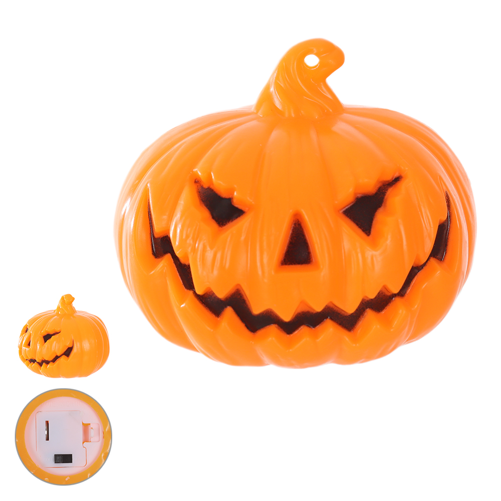 VELA ABOBORA LED C/12 UND (LARANJA) 5cm