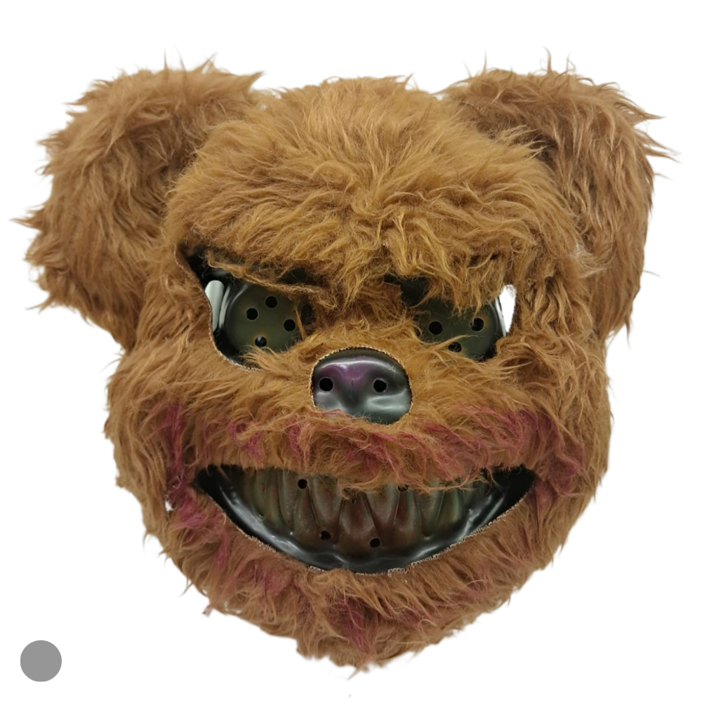 MASCARA URSO JO PLASTICO (MARROM) 22cm