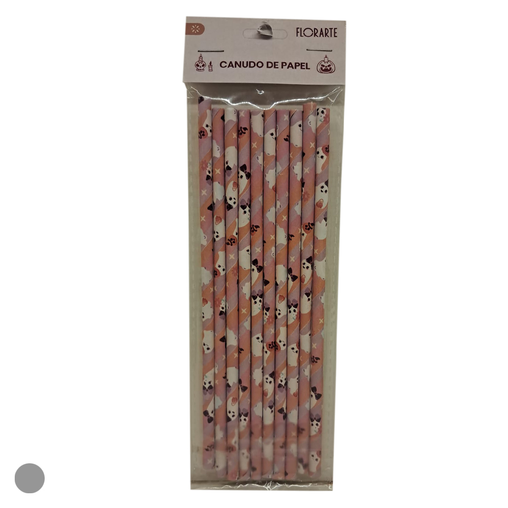 CANUDO PAPEL SWEET C/10 (ROSA) 19,5cm