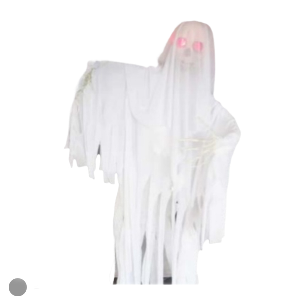 BONECO ANIMATRONIC CAVEIRA FANTASMA (BRANCO) 1,7m