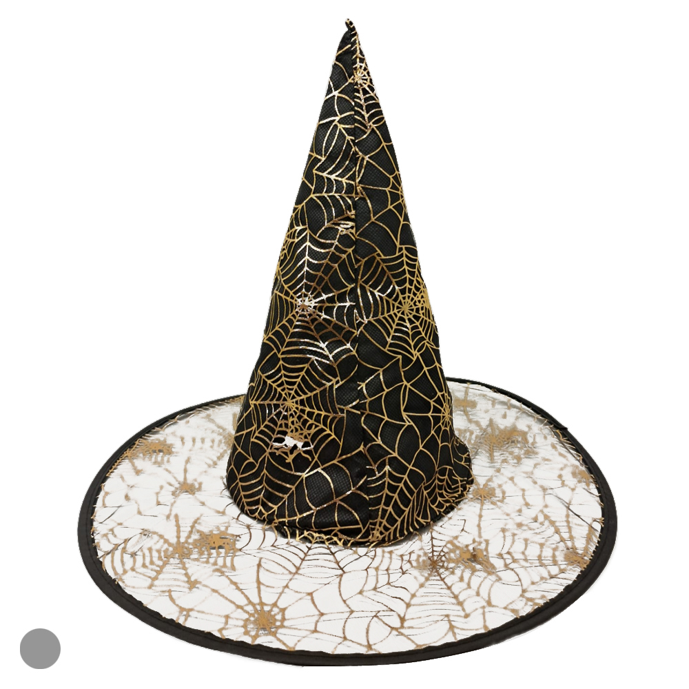 CHAPEU DE BRUXA HALOWEEN (DOURADO) 38X34cm