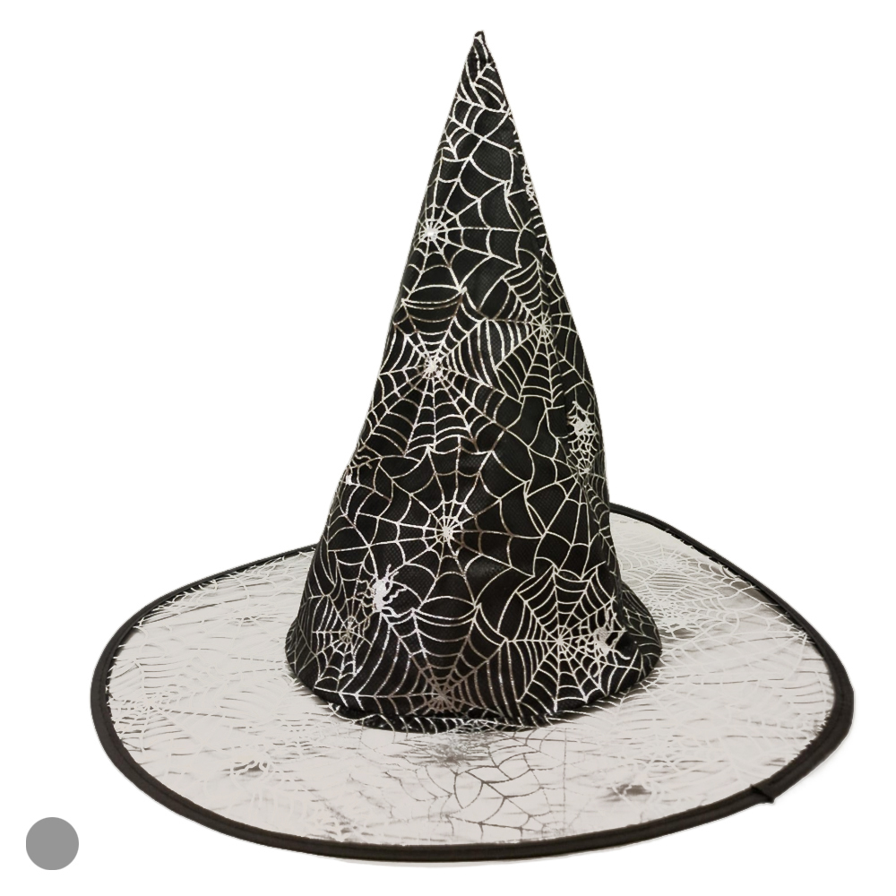 CHAPEU DE BRUXA HALOWEEN (PRATA) 38X34cm