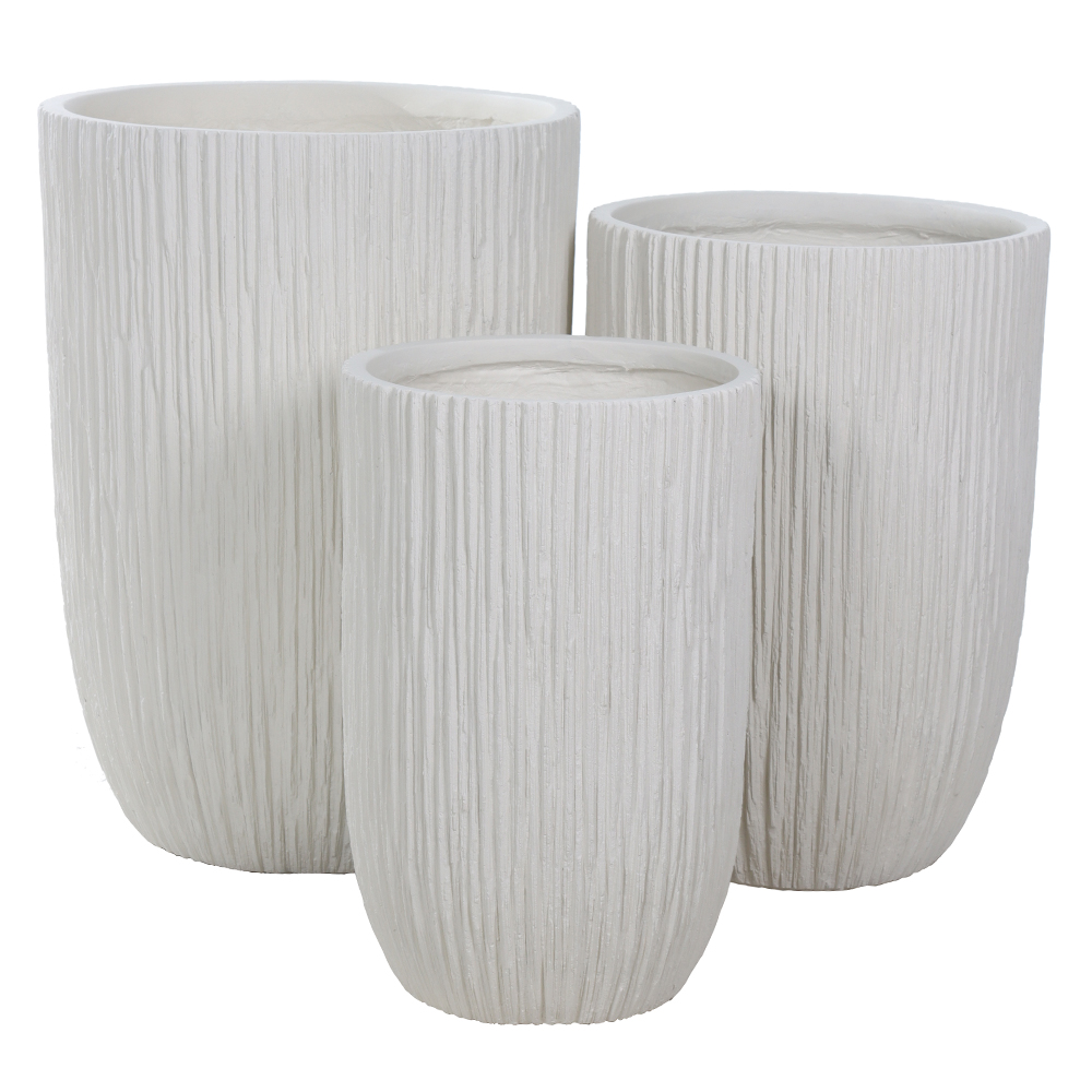 VASO FIBROCIMENTO C/3 UNI (OFF WHITE) 63cm