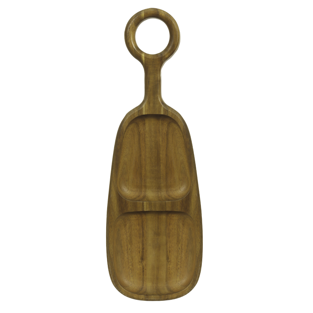 TABUA SERVIR MD ACACIA 2X10,5X32cm C/2 DIVISORIAS NUI (BEGE)