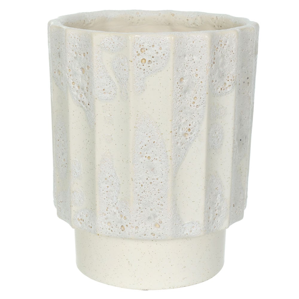 VASO CERAMICA (OFF WHITE) 15cm