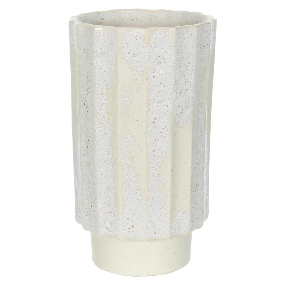 VASO CERAMICA (OFF WHITE) 19cm